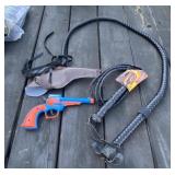 Indiana Jones Bull Whip and Revolver