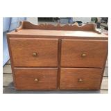 4 Drawer Walnut Wall Cupboard