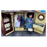 Doll and Travel Case with Clothes
