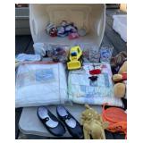 Tote with Lid Full of Toys