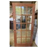 36" Gridded Wood Door