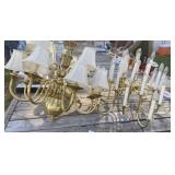 2 - Brass Hanging Chandeliers