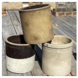 3 - One Gallon Crocks