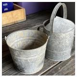 Galvanized Bucket & Water Can