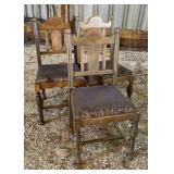 3 - Walnut Dining Chairs