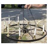 30" Wagon Wheel Chandelier