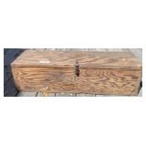 Wood Crate with Hinged Lid