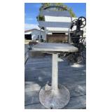 Stool with Iron Pedestal