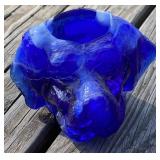 Blue Slag Dog Toothpick Holder