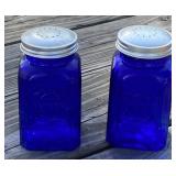 2 - Cobalt Salt N Pepper Shakers
