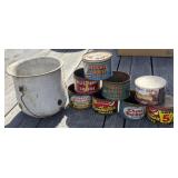 Coffee Tins, Granite Pot