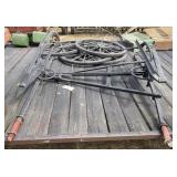 4 Wood Spoke Wheels, Buggy Frame