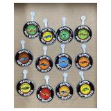 12 - Metal Red Line Hot Wheels Buttons