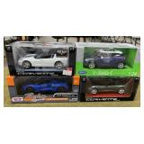 4 - 1/24 Scale Diecast Cars