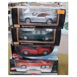 4 - 1/18 Scale Diecast Cars