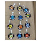 12 - Metal Red Line Hot Wheels Buttons