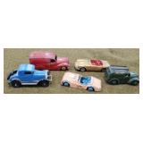 4 - Dinky and 1 - Tootsie Toy Car