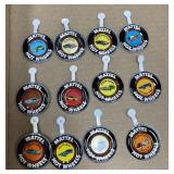 12 - Metal Red Line Hot Wheels Buttons