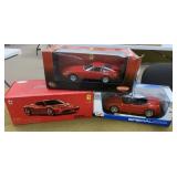 3 - 1/18 Scale Ferrari Diecast Cars