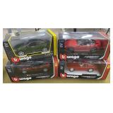 4 - 1/24 Scale Burago Diecast Models