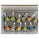 12 - Metal Red Line Hot Wheels Buttons