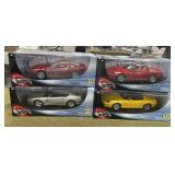 4 - 1/18 Scale Hot Wheels Diecast Cars