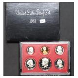 1981 US Mint Proof Set w/ SBA Dollar