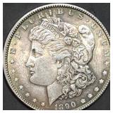 1890 Morgan Silver Dollar BU Toned