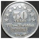 1 Troy Oz .999 Silver Round 1985 Farm Bureau 50th