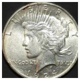 1924 Peace Silver Dollar BU