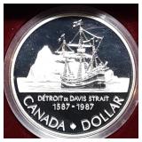 1987 Canada Proof Silver Dollar MIB Commem