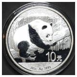2016 China 30g Silver Panda Gem BU in Capsule