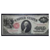 1917 $1 Red Seal Legal Tender Sawback Banknote