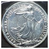 2015 Great Britain 1oz Silver Britannia Gem BU