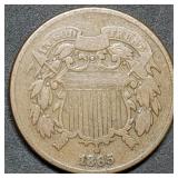 1865 Two Cent Piece