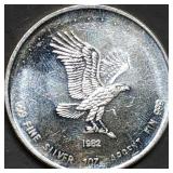 1 Troy Oz .999 Silver Round 1982 Monex Eagle