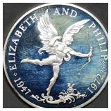 1972 Bailiwick of Guernsey 25 Pence Silver Crown
