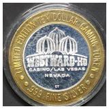Vintage .999 Silver Strike Casino Token .61oz