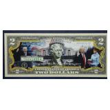 Donald Trump $2 Augmented Banknote in Folio