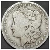 1890-O Morgan Silver Dollar
