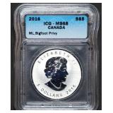 2016 Canada 1oz Reverse Proof Silver Maple Leaf