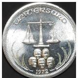 1972 1oz Silver International Trade Unit Gem BU