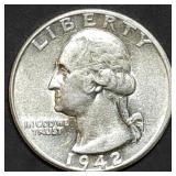1942 Washington Silver Quarter BU