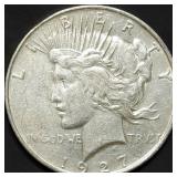 1927-D Peace Silver Dollar, Better Date