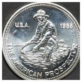 1 Troy Oz .999 Silver Round 1986 Engelhard