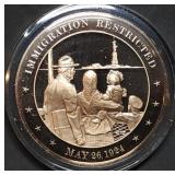 Franklin Mint 45mm Bronze US History Medal 1924