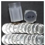 Full Gem BU Roll 1923 Peace Silver Dollars MS63/64