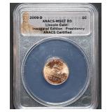 2009 D Lincoln Bicentennial Cent ANACS MS67 RD