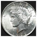 1922 Peace Silver Dollar Gem BU