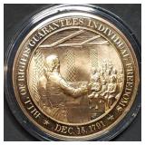 Franklin Mint 45mm Bronze US History Medal 1791